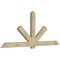 Ekena Millwork Kennewick Rough Sawn Timber Gable Bracket, Douglas Fir, 108"W x 45"H x 4"D x 6"F, 10/12 Pitch GBW108X45X0406KEN00RDF - alternate 4